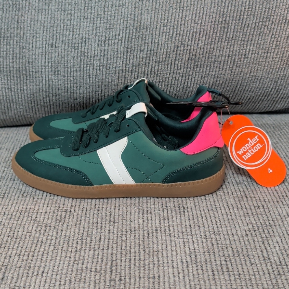 Wonder Nation Teal and Pink Sneakers